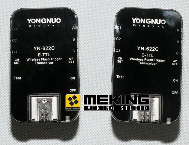 2 шт. Беспроводная YONGNUO ttl триггер для вспышки с YN622 yn-622 YN-622C-TX Радио 1/8000s для Canon 5D 7D 60D 50D 40D 450D 600D 650D 1000D
