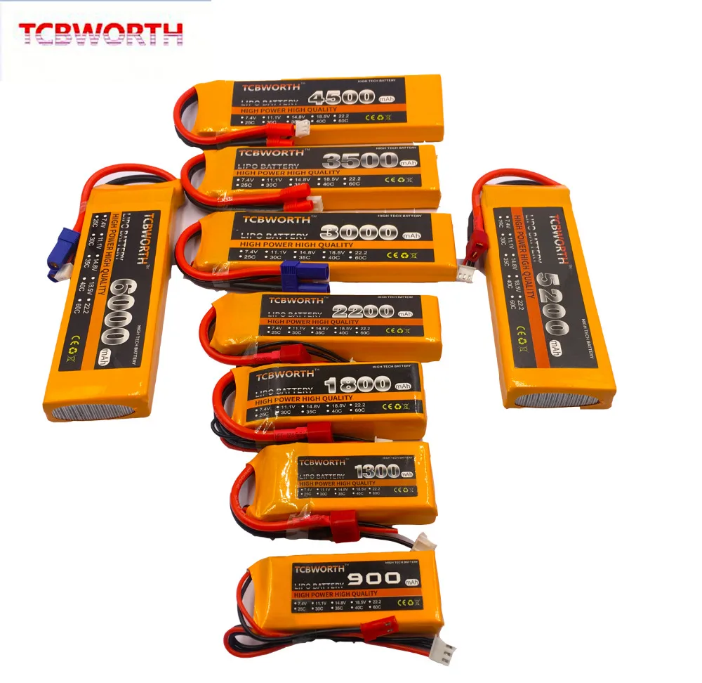 3S RC LiPo Battery 3S 11.1V 1100mAh 1300mAh 1500mAh 1800mAh 2200mAh 2600mAh 25C 35C 60C For RC Airplane Drone Boat 11.1V LiPo 3S