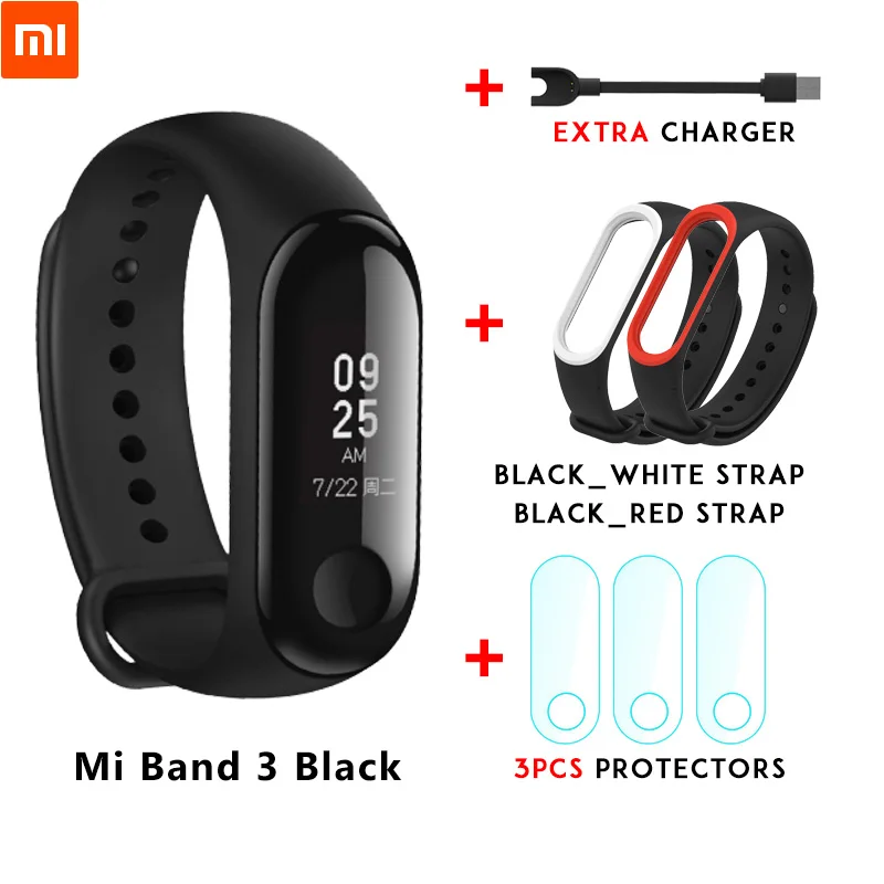 Mi band 3 n strap Xiaomi mi Band 3 mi band 3 для Android IOS фитнес-трекер монитор сердечного ритма 0,78 ''OLED дисплей тачпад Bluetooth 4,2 - Цвет: Mi band 3 n strap