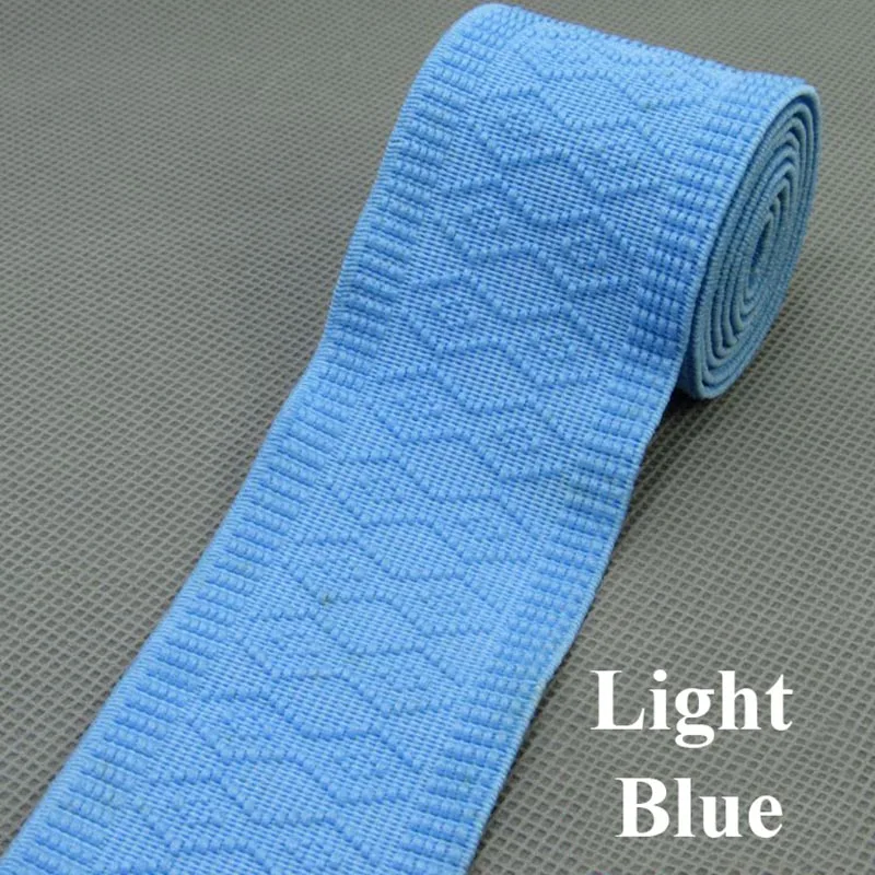 light blue Meetee 4 метра 50 мм ширина резинки красочный узор DIY ремесла швейное платье с поясом брюки ручной работы аксессуары AP584 - Цвет: light blue