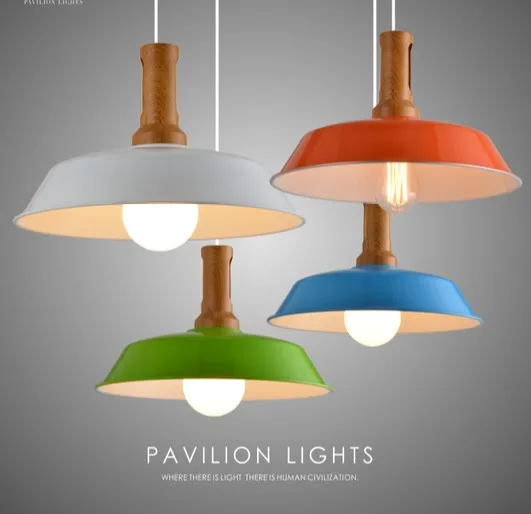 Винтажный подвесной светильник Эдисона в стиле чердака из железа и дерева для