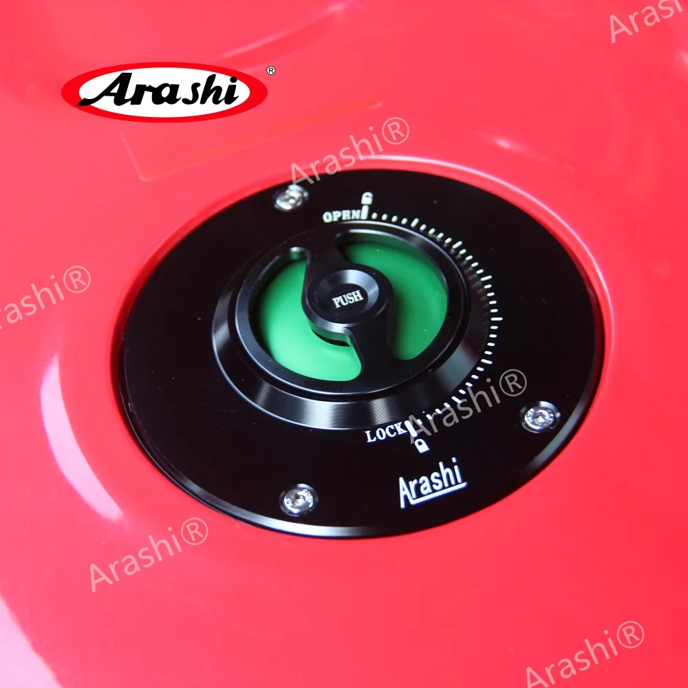 Arashi 108mm Universal For SUZUKI Waterproof Fuel Gas Tank Cap Oil Tank Cover Petrol Case GSXR SV SVS GSR 3 Mounting Spots