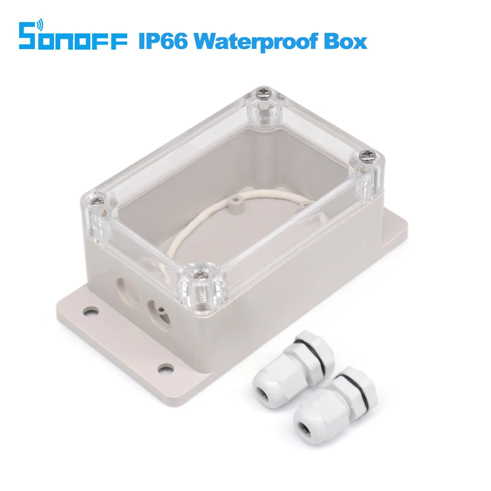 Sonoff IP66 Waterproof Junction Box Case Water-resistant Shell Support Basic/RF/Dual/Pow for Xmas Tree Lights | Электроника