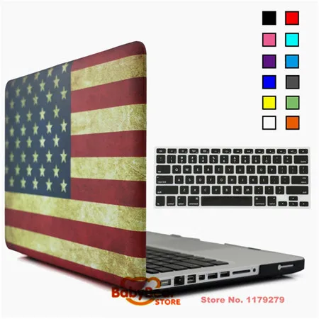 2 в 1 разноцветный Матовый Жесткий чехол и Защита клавиатуры для Mac book Pro 13 15 для Macbook Pro 13,3 15,4 A1278 A1286 - Цвет: United State