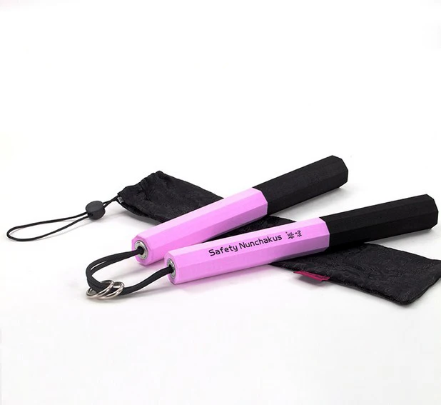 Розовый keselamatan Nunchakus/губчатая пена shuangjieao/сверхмощная Губка Nunchakus для занятий
