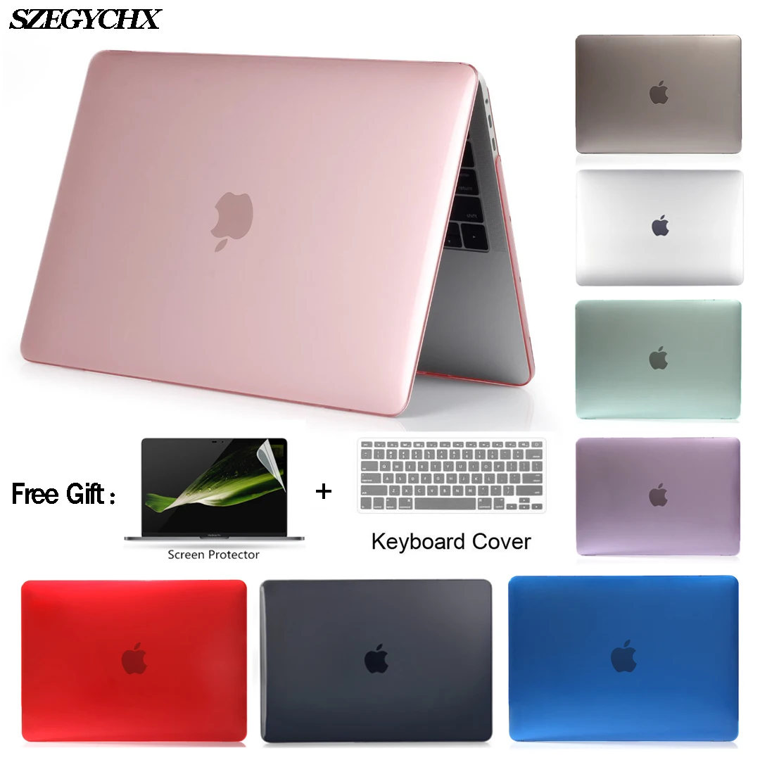 Чехол для ноутбука Apple MacBook Air 13 A1369 A1466 Pro retina 11 12 13 15 Touch Bar для macbook New Air 13 A1932+ чехол для клавиатуры