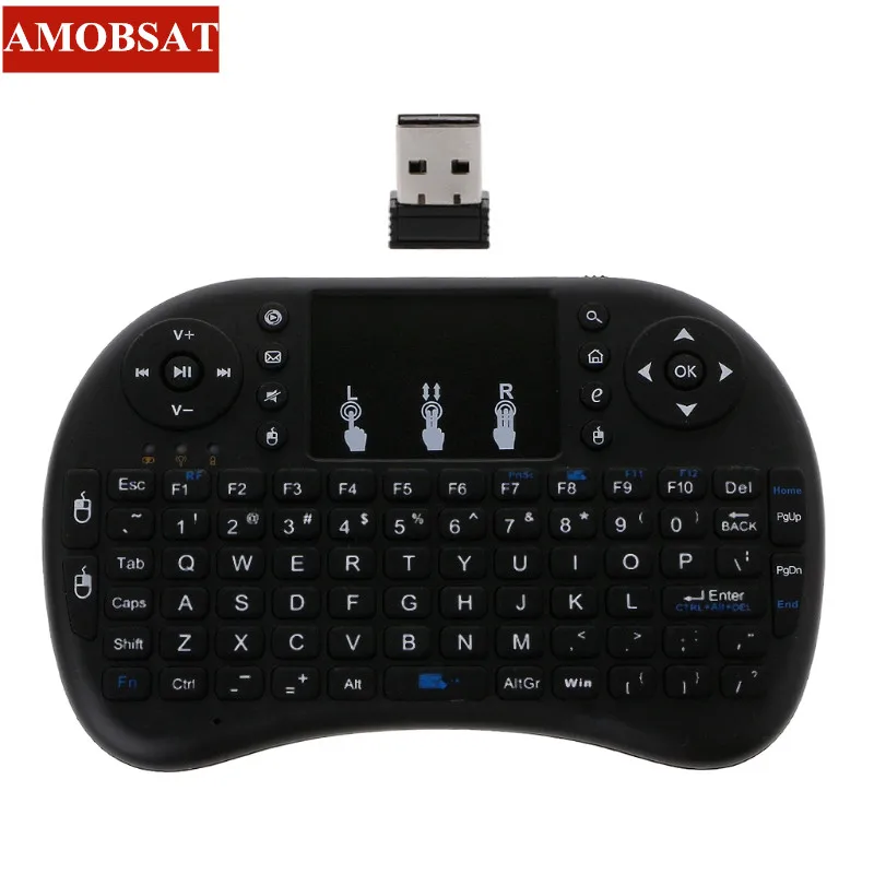 Клавиатура amastrat i8 мини английская клавиатура тачпад игровая