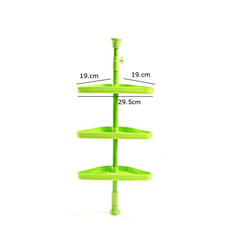

3 Tier Adjustable Telescopic Bathroom kitchen Caddy Corner Rack Organiser Kitchen Organizer High 75cm-107cm Standing Type