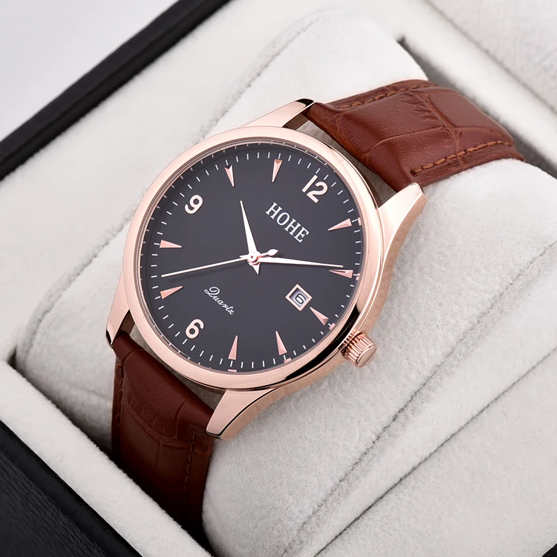 Men's Fashion Leisure Leather Belt Quartz Watch Trend Simple Retro Business Leisure Men's Watches Couple Watches Women's Watches