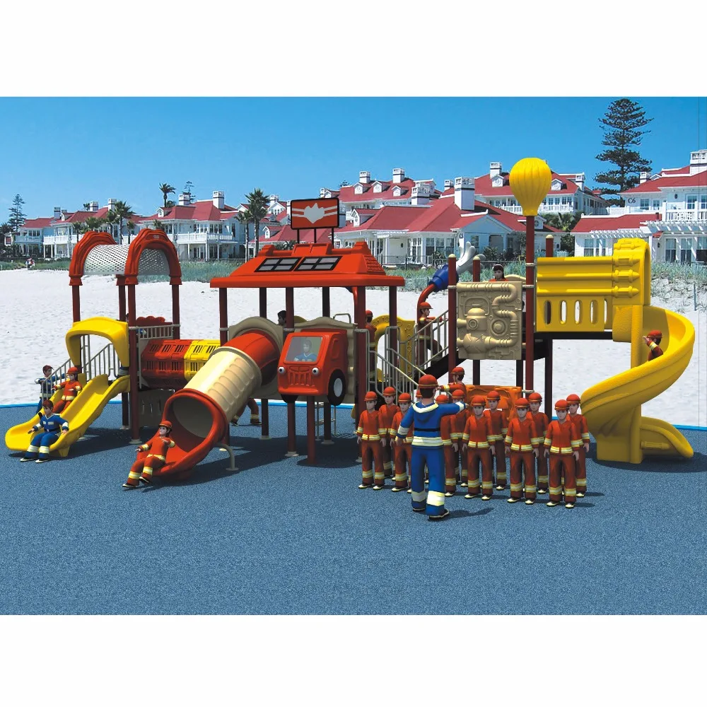 High Quality Water Proof Antirust Fire Big Play Structure Amusement Park Outdoor Playground For Kids YLW-OUT1658