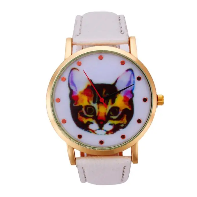 Рай 2017 Горячая Классический Шарм Мода сова Шаблон PU Кожаный Ремешок Аналоговый