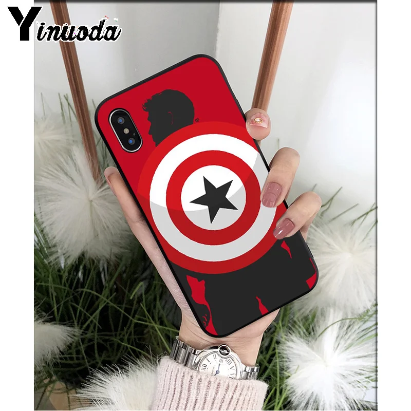 A8 Yinuoda Марвел Капитан Америка ТПУ Мягкий силиконовый чехол для телефона для iPhone X XS MAX 6 6s 7 7plus 8 8Plus 5 5S SE XR - Цвет: A8