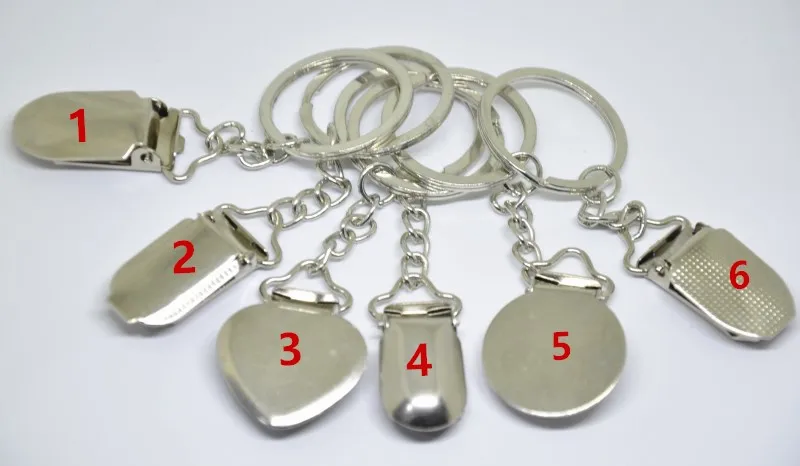 Серебристый/античный бронзовый металлический Овальный зажим для детской соски