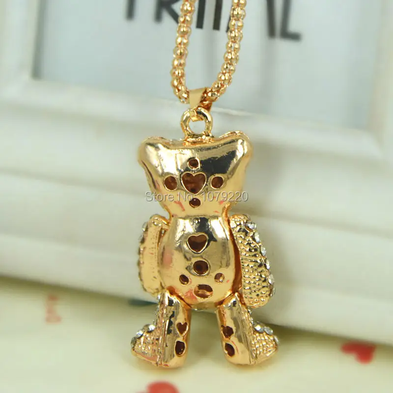 ZL Медведь свитер бисер ожерелье ювелирные изделия кристалл для женщин длинное