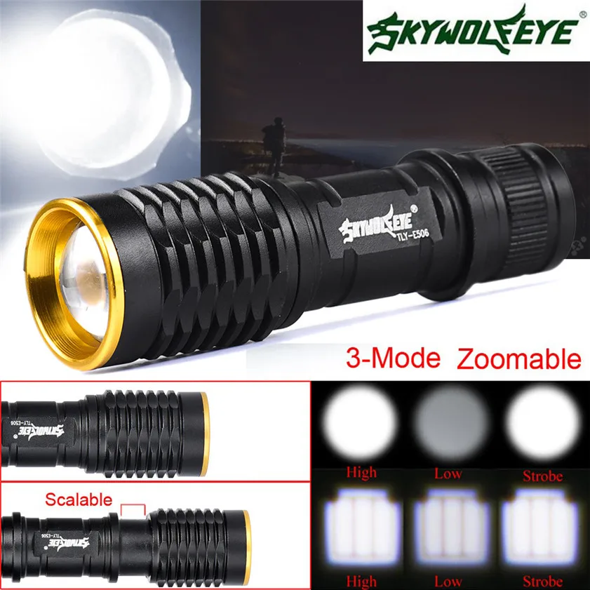 Высокое качество супер яркий 5000LM CREE Q5 AA/14500 масштабируемый светодиодный фонарик 3