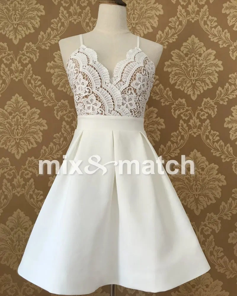 XiM&M@ch, Милое сексуальное черно-белое платье, Vestido branco, v-образный вырез, открытая спина, перекрещивающиеся лямки, кружевное лоскутное бальное платье, плиссированное платье DR03378C