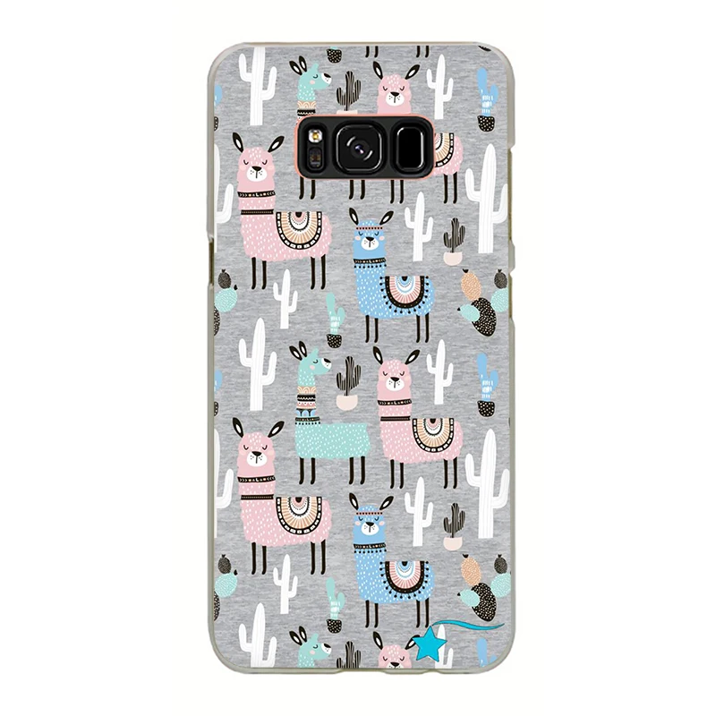 H14 Kawaii милый Llama Альпака животные жесткий чехол для телефона samsung S7 Edge S8 S9 S10 Plus S10e Note 8 9 10 M10 M20 M30 M40 - Цвет: H14