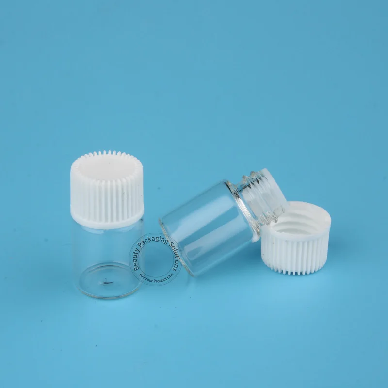 50pcs/Lot Promotion 2ml Glass Bottle Essential Oil Perfume Container Small Sample Use Vial with Screw Cap Refillable Packaging | Красота и