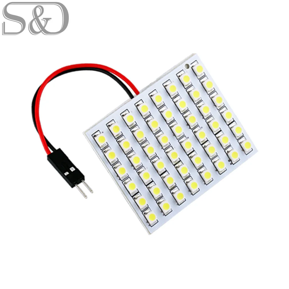 Бесплатная доставка DHL 48 SMD Белая Панель Светодиодная автомобильная лампа T10 BA9S