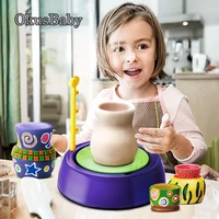 2021 mini diy handmake ceramic pottery machine kids craft toys for boys girls pottery wheels arts and crafts child toy best gift