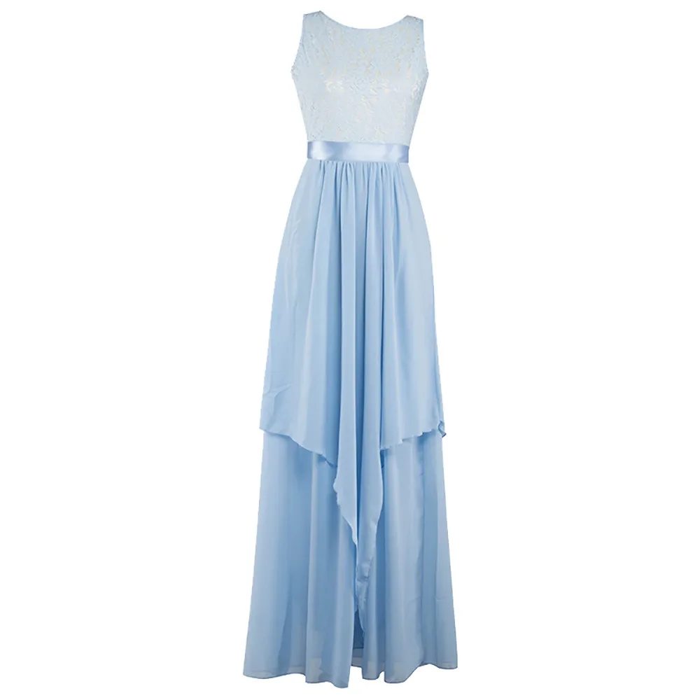 Женское шифоновое платье-макси длинное вечернее платье для подружки невесты