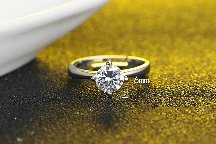 SHNCA Brand Boutique Classic Pure 925 Sterling Silver Wedding Fine Jewelry Ring Fashion Rhinestones Rings For Women Anillos Y046 | Украшения