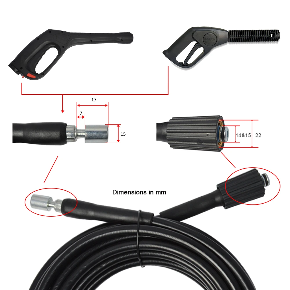 6 м 10 м 160 бар 2320psi шланг для очистки высокого давления шнур для Husky Hammer Flex портландский Патриот шланг для мойки высокого давления