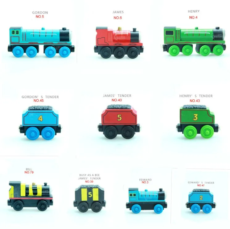 Магнитный деревянный Паровозик Emily Train, магнитные игрушки, рождественский подарок для детей, деревянные дорожки для детей