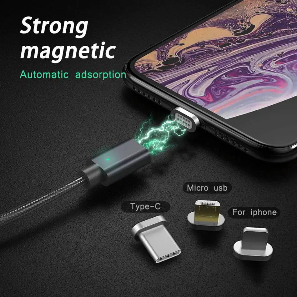 Магнитный USB кабель CASEIER для быстрой зарядки USB 2,4 A TypeC кабель OTG Магнитный кабель для зарядки данных Micro USB кабель для мобильного телефона