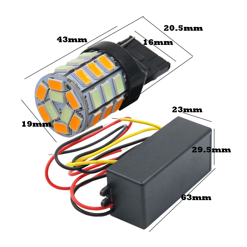 YSY 1 комплект Ледяной Синий/янтарный S25 P21W 1156 BA15S T20 7440 5630 33 SMD светодиодный 33SMD