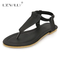 lsewilly size 34 52 fashion 2018 new women flats sandals solid color flats slippers flip flops women summer beach shoes s100