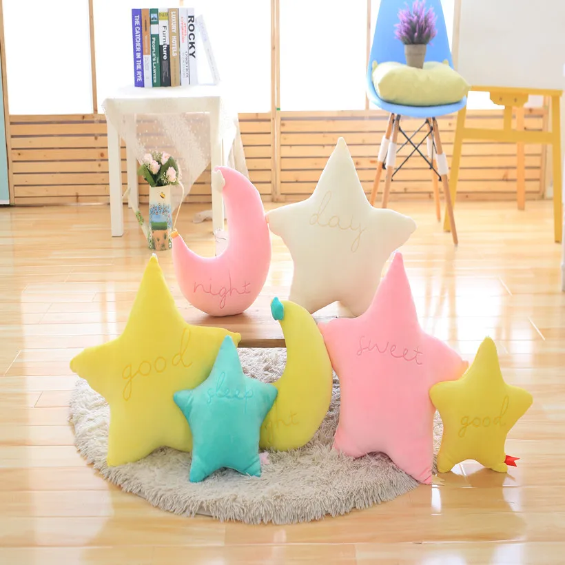 25 cmBaby подушка игрушки мягкие Звезда Луна облако спокойная кукла плюшевые мягкая