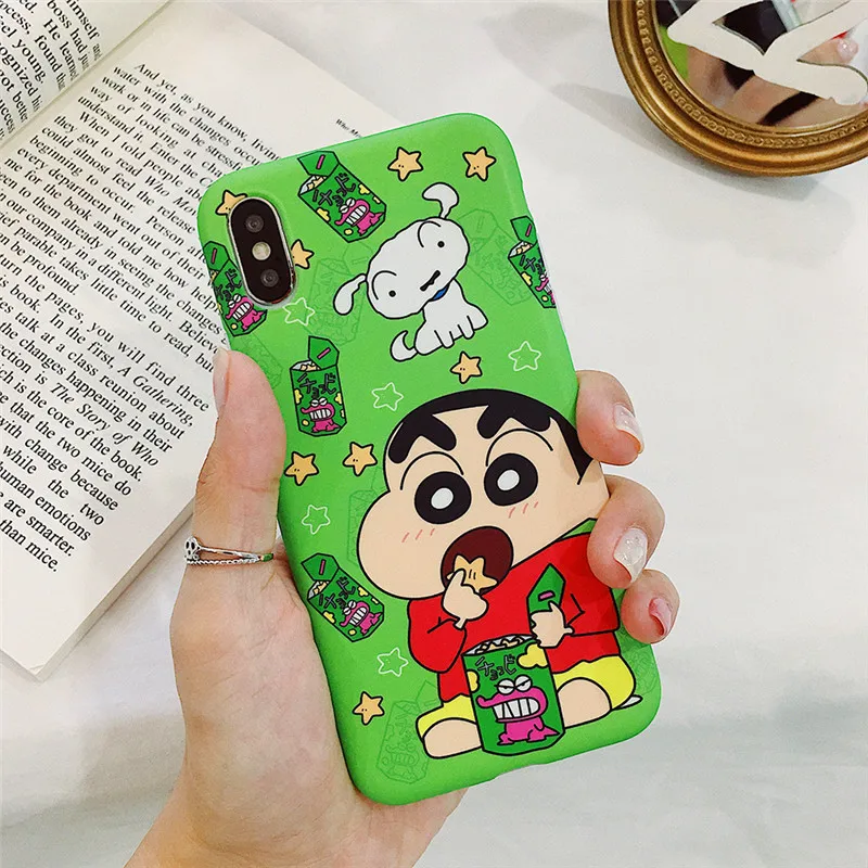 Новый мультяшный чехол для телефона Crayon Shin-chan iPhone X XR XS MAX 7 8 6 6s plus задняя крышка