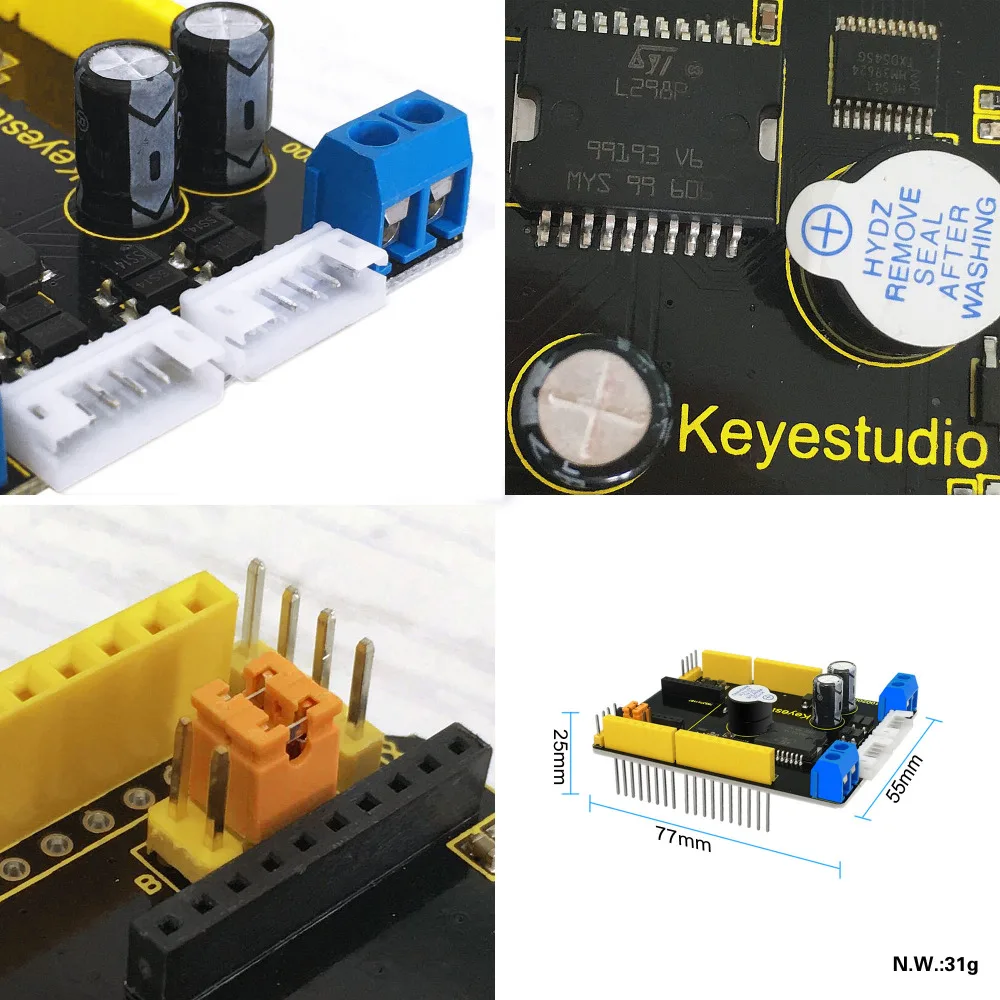 Новинка года! Keyestudio баланс автомобиля щит совместим для arduino балансировки автомобиля Мотор привода