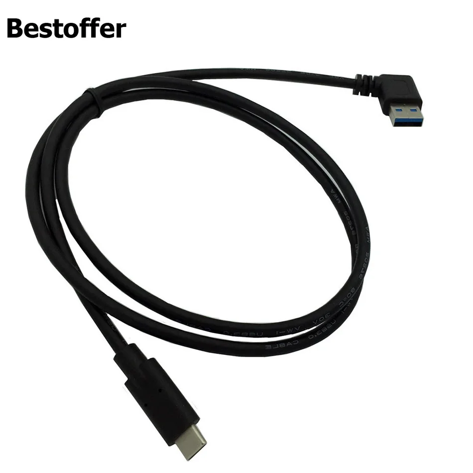 1 метр USB 3.0 Type C к 3 адаптер кабель левый правый прямой USB3.0 угловой разъем питания