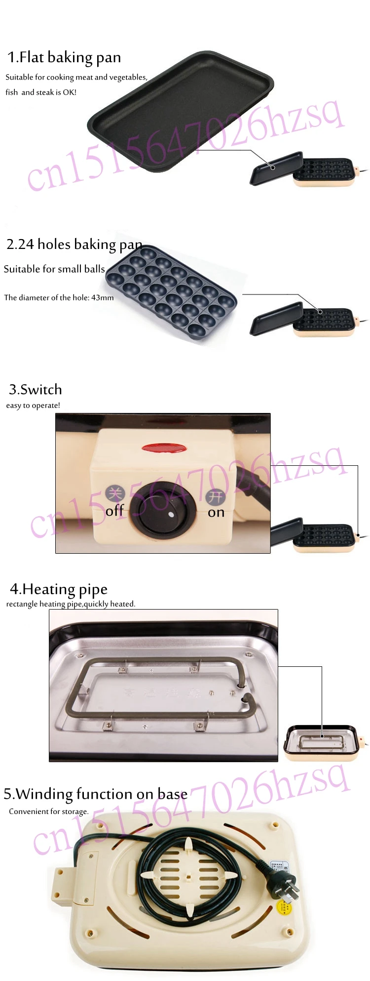 JIQI Professional Осьминог шары чайник Форма для гриля горящая пластина Takoyaki машина DIY Кухня пособия по кулинарии инструменты 220 В 24 Отверстия 800 Вт