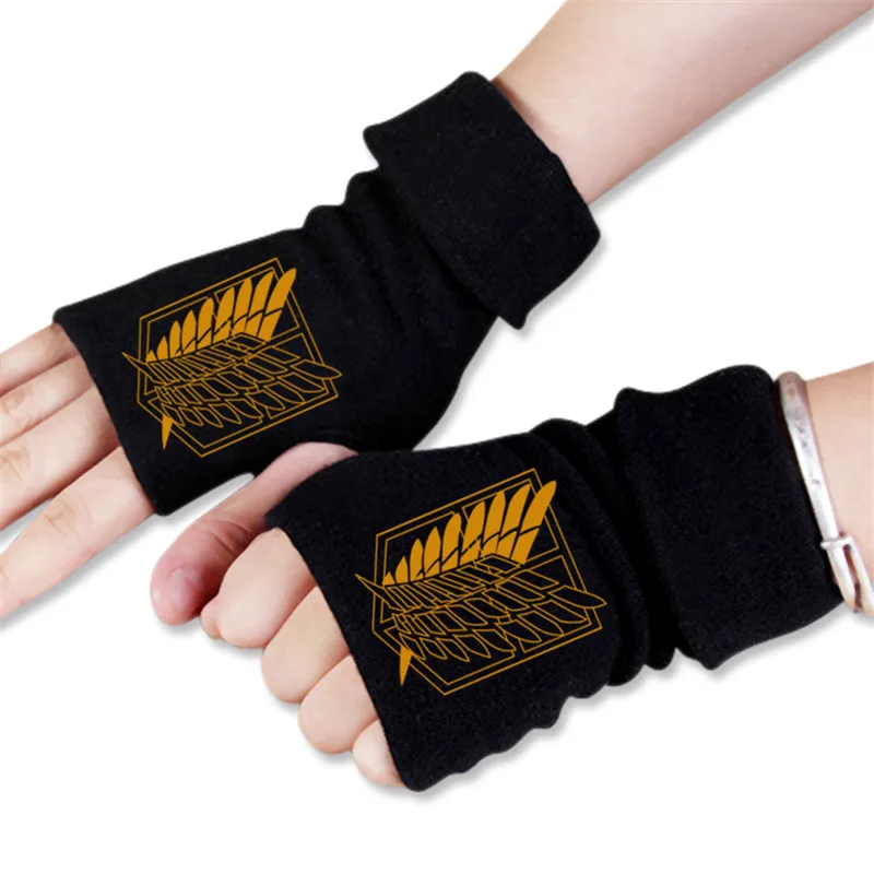 Зимняя теплая перчатка с полупальцами для косплея унисекс|Мужские перчатки| |