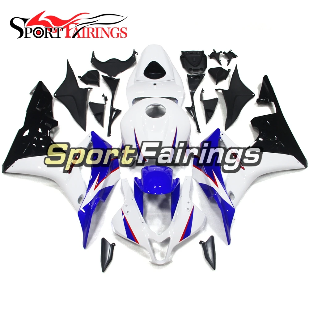 

Motorbike Injection ABS Plastic Gloss White Blue Full Fairing Kit For Honda CBR600RR F5 2007 2008 07 - 08 Sportbikes Fitting