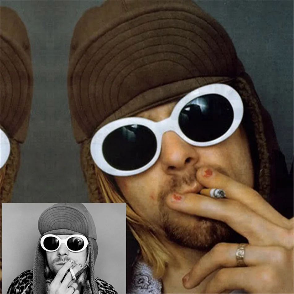 Классические панк-рок солнцезащитные очки NIRVANA очки для мужчин и женщин круглые овальные оттенки Ретро винтажные очки UV400 женские солнцезащитные очки