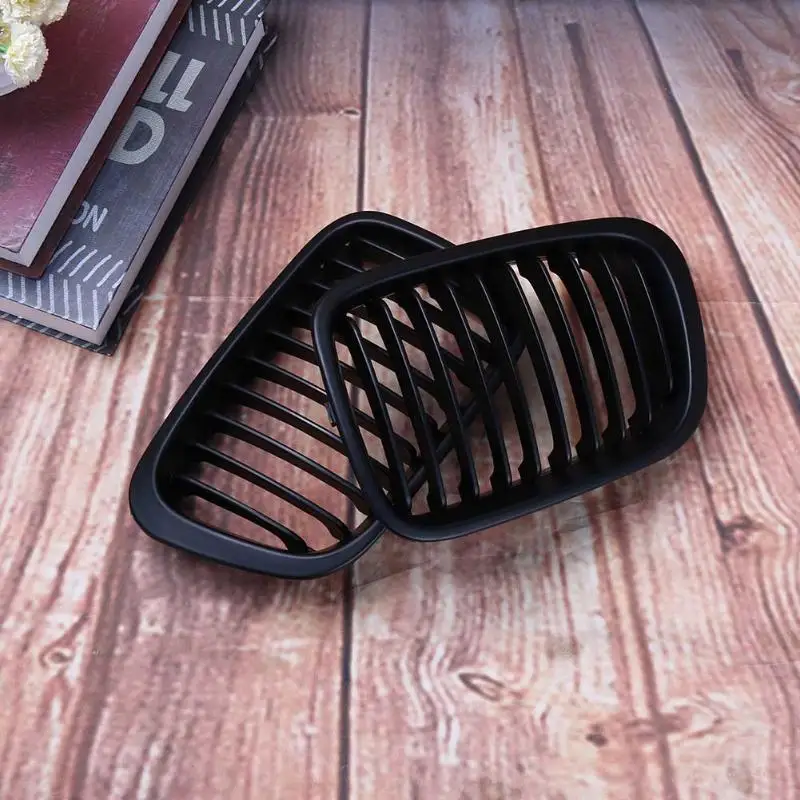 2 шт матовые черные Передние решетки для гриля почек автостайлинг гоночные грили