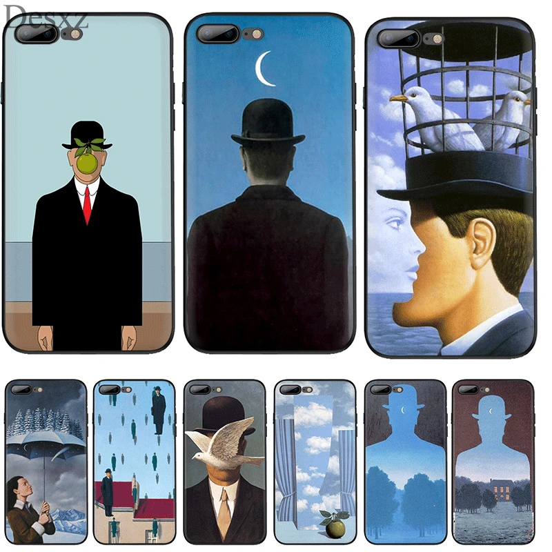 Мобильный чехол для телефона для iPhone 11 Pro XR X XS Max iPhone 6 6S 7 8 Plus 5 5S SE чехол Rene Magritte сумка корпус