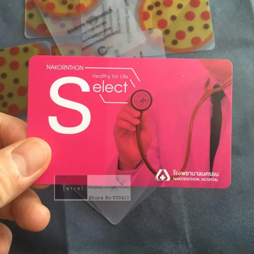 1000pcs/Lot customized printing Full Color Plastic PVC Business Card/VIP card/visit card Both Sides Printed +free shipping DHL | Канцтовары