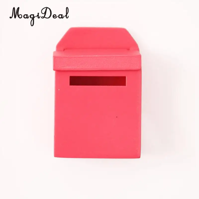 rose red MagiDeal 1 шт. 1/12 масштаб деревянный почтовый ящик с наклейкой кукольный домик Миниатюрный для сказочных садовых дверей Декор Детская мебель игрушки 6 цветов - Цвет: rose red