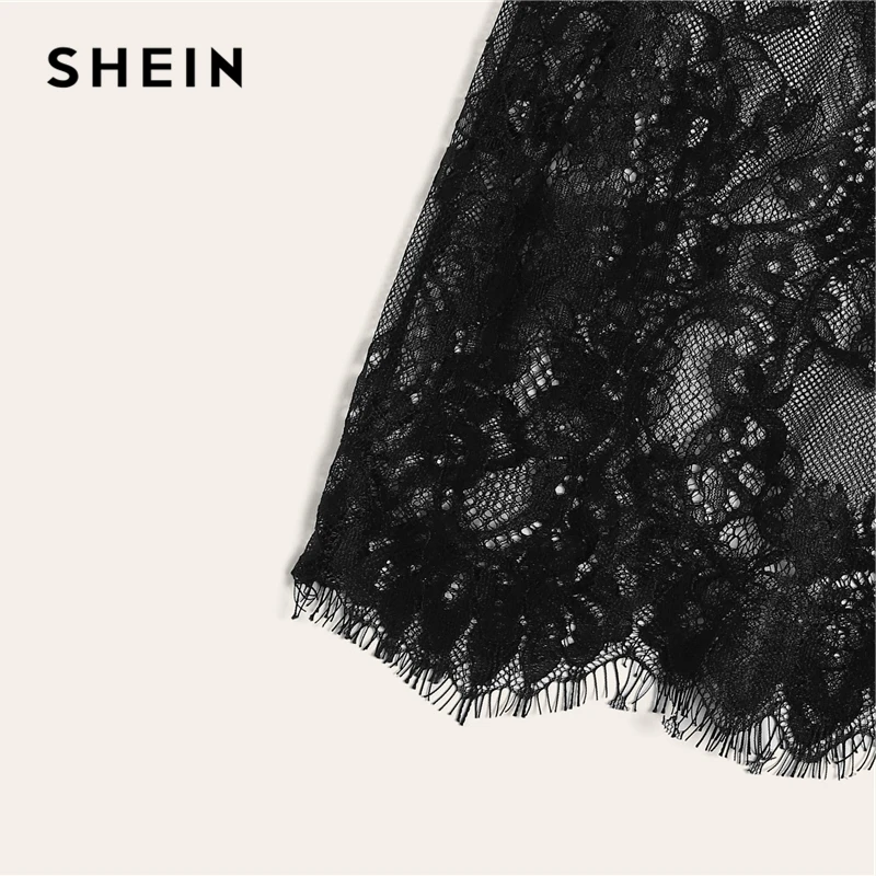 SHEIN Кружевная Ночная Рубашка Сексуальная Пижама Кружевная Пижама