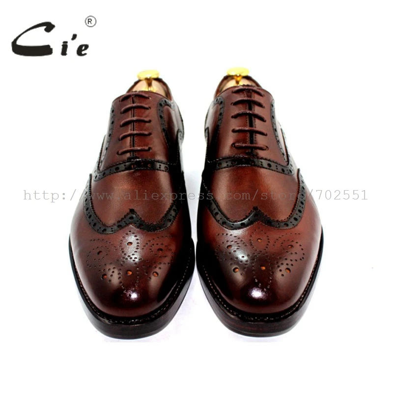 Мужские броги из натуральной телячьей кожи на шнуровке|welt|welted shoes |