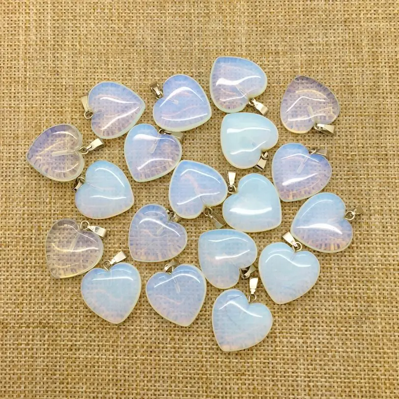 Красочный камень подвески шармы в форме сердца набор сделай сам для женщин