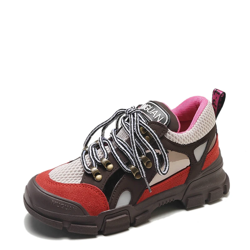 Женские кроссовки на высокой платформе Fujin черные из натуральной кожи в стиле