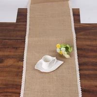 balle burlap lace jute table runner wholesale rustic shabby hessian table runners wedding festival party event decoration