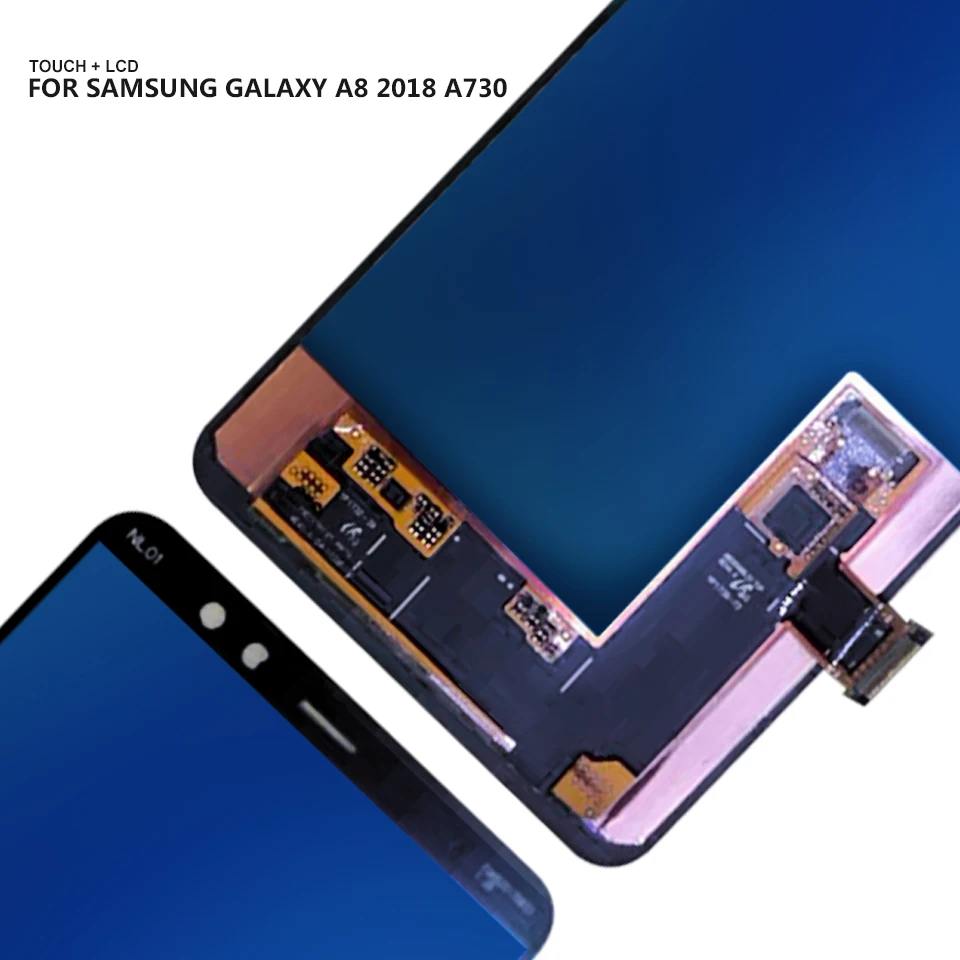ЖК дисплей AMOLED для Samsung Galaxy A8 + Plus 2018 A730x A730 с сенсорным экраном и дигитайзером в