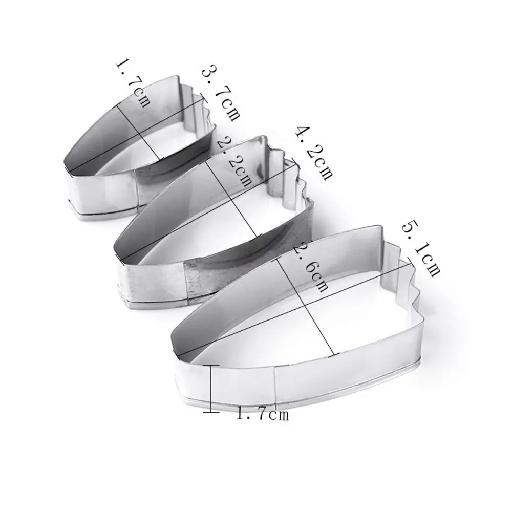

Utility 3Pcs/set Stainless Steel Cookie Cutters Cosmos Petal Flower Baking Decorating Tool Fondant Cake Sugar Craft Mold